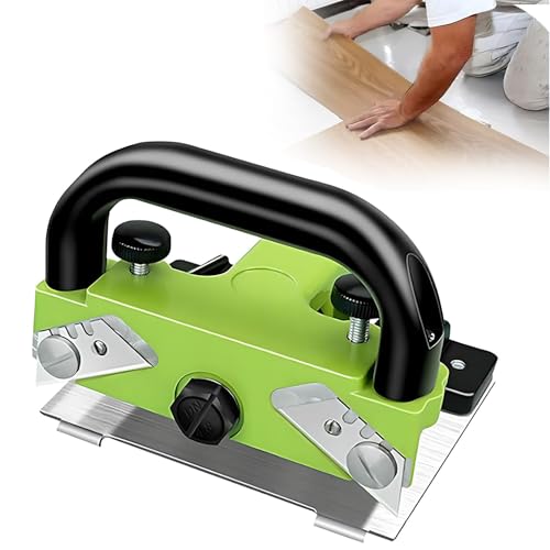 Cuchillo cortador de piso, herramienta manual ajustable para laminados y suelos de goma, construcción de aleación de aluminio, ideal para recortar