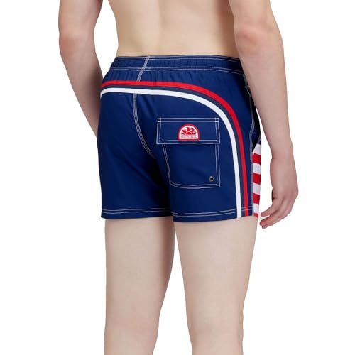 Short Swim Shorts With An Elasticated Waistband Recycled Polyester Repreve® United States Flag Blue Xl - 2