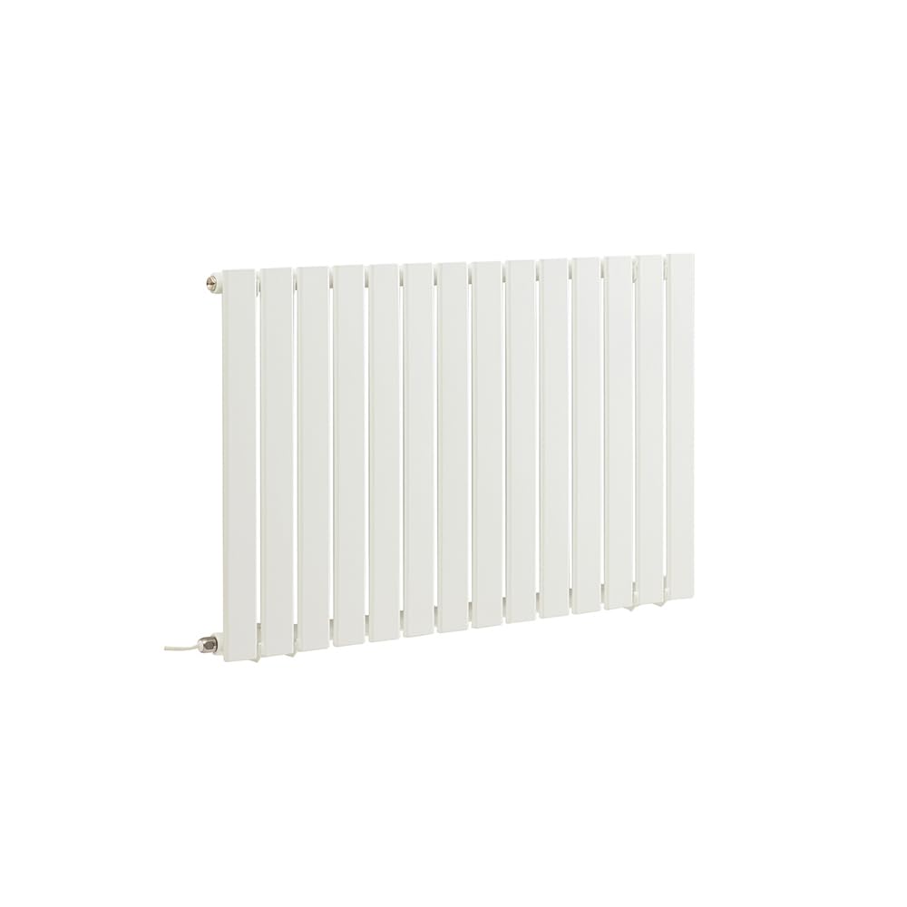 Milano White Alpha 800W Horizontal Single Flat Panel Electric Radiator - 635Mm X 980Mm