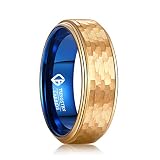 LOVE Beauties 8MM Tungsten Titanium Rings Mens Wedding Band Double Color Wedding Ring Engagement Ban