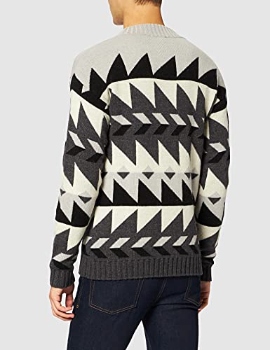 Sisley Sweater L/S 105yt1c88 Felpa, Motivo Grigio