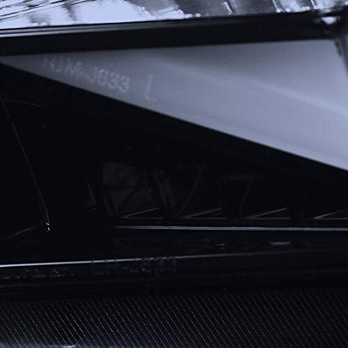Smoke Lens Black Bezel DRL LED Light Bar Projector Headlights Made For and Compatible With Camaro 2010-2013