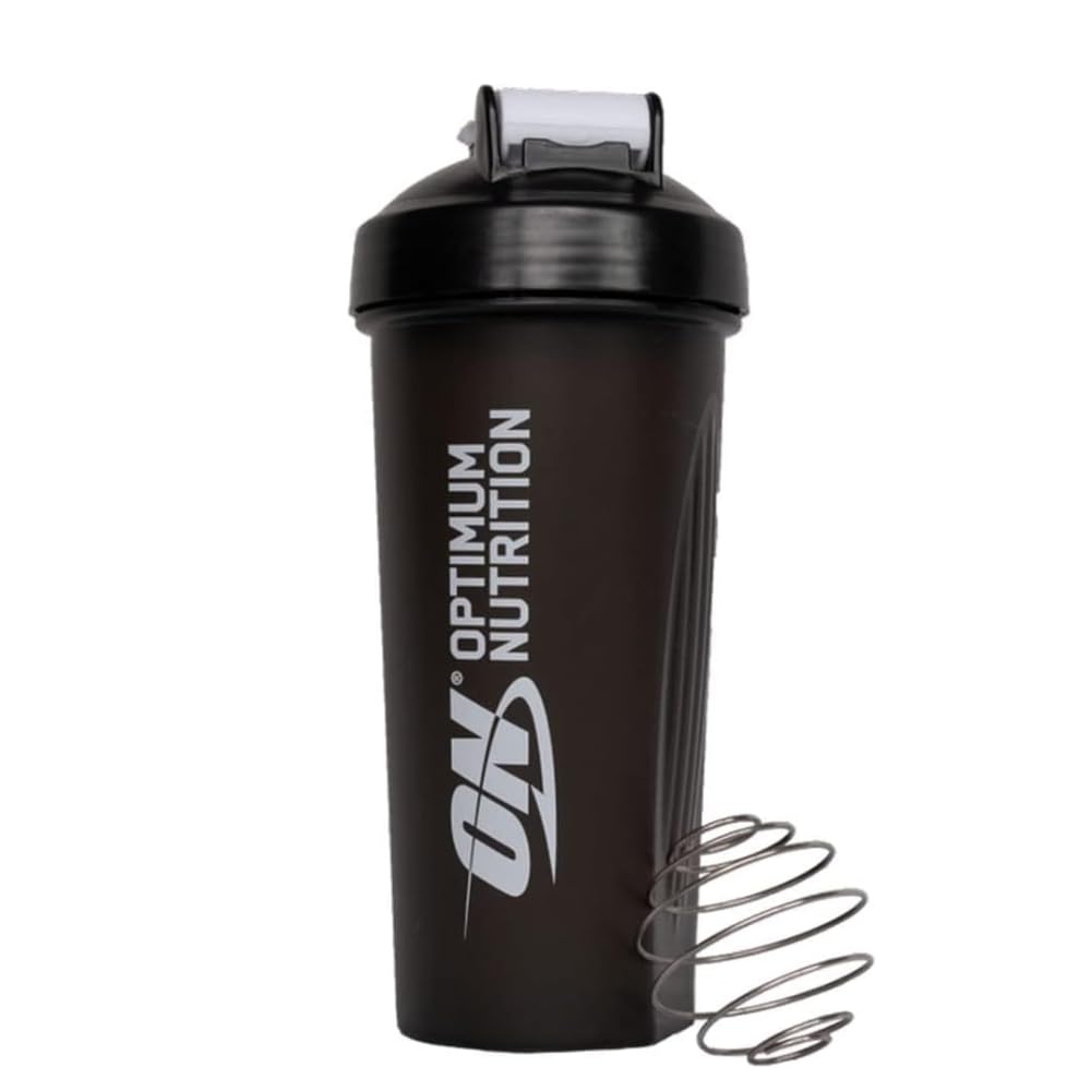 Optimum Nutrition Shaker con sfera di miscelazione in acciaio inox, senza BPA e DEHP, lavabile in lavastoviglie, per proteine in polvere, integratori per allenamento e frullati sostitutivi dei pasti,
