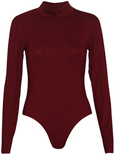 Justaucorps col roule rouge femme : fini les hauts qui glissent en taille 36-38