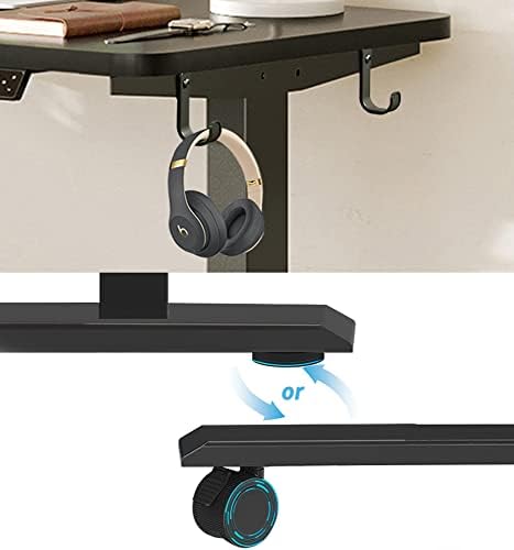 MAIDeSITe Height Adjustable Electric Standing Desk Frame Two-Stage with Heavy Duty Steel Stand up Desk Computer Desk with Automatic Memory Smart Pannel (Black)