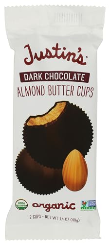 JUSTINS Organic Dark Chocolate Almond Butter Cup, 1.4 OZ