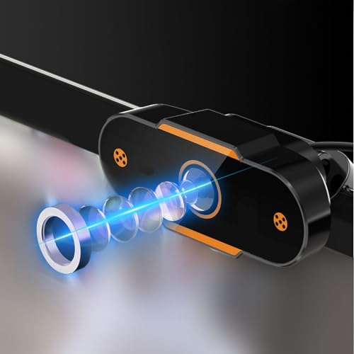 Kamera Internetowa 2K USB, Kamera Internetowa 1080P z Mikrofonem o Szerokiej Kompatybilności, Funkcja Plug and Play Odpowiednia dla Systemu Android//Linux dla