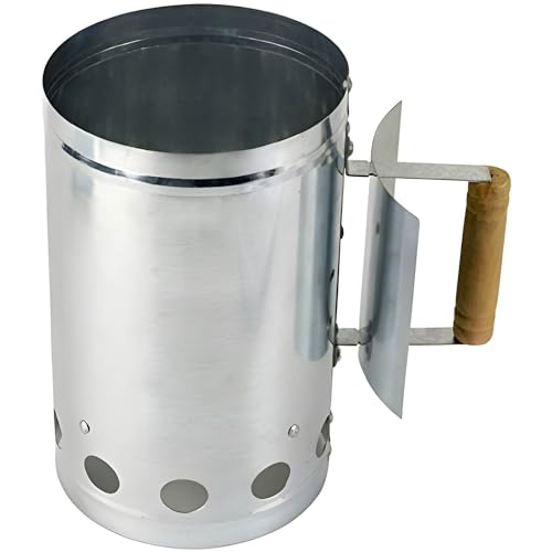 BBQ Collection 871125234770 Anzündkamin, Kompakt, Kohlestarter, Grillkohleanzünder 16 x 27 x 25,5 cm, Bambus, gelb, 60 3 DRULINE Grill Kohle Anzünder Grillanzünder Grillen Kohleanzünder Kamin Schnellanzünder