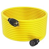 Houseables Generator Cord 30 Amp 4 Prong, Generators Extension, 50 Ft, 125-250v, 7500 watt max Ratin