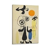 KANGZENG Impression sur toile Joan Miro Peintre (perle sur rouge)   30 x 45 cm