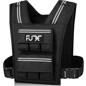 FUFF Adjustable Weighted Vest Men,20/30/40 LB Weight Vest for Strength Trainin, Workout Vest Woman with Removable Iron Weights for Walking, Rucking, Running, Exercise