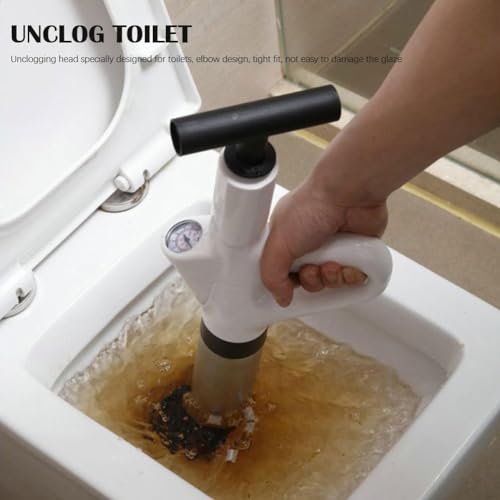 Toiletplunjer, toiletklompenverwijderaar, gereedschap voor het verwijderen van afvoerverstoppingen, hogedrukblasterbarometer, met Dra Realtime afvoer - Image 3