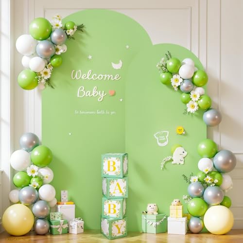 Green Arch Covers Backdrop Set of 2 Wedding Arch Covers Stretchy Backdrop Decorations Baby Shower Bridal Shower Photo Birthday Party Graduation Arch Covers 7.2 and 6ft Spandex