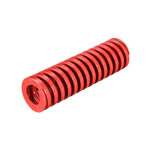 sourcing map 30mm OD 100mm Long Spiral Stamping Middle Load Compression Die Spring Red 1Pcs