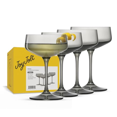 JoyJolt Sidney �J�N�e���N�[�y�O���X 4�Z�b�g | 8�I���X �}�e�B�[�j�O���X �G�X�v���b�\�}�e�B�[�j�A�}���K���[�^�A�V�����p���p | �X�e���h�o�[�O���X�Z�b�g | ���[���b�p���v���~�A���N���X�^�� | �X���[�N(�O���[/�O���[)