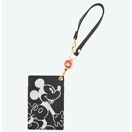 Amazon ミッキーマウス パスケース 黒 シルバー リール付き 東京ディズニーリゾート限定 アニメ 萌えグッズ 通販