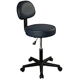 Master Massage Backrest Rückenlehne Rolling Round Hocker mit Rückenlehne...