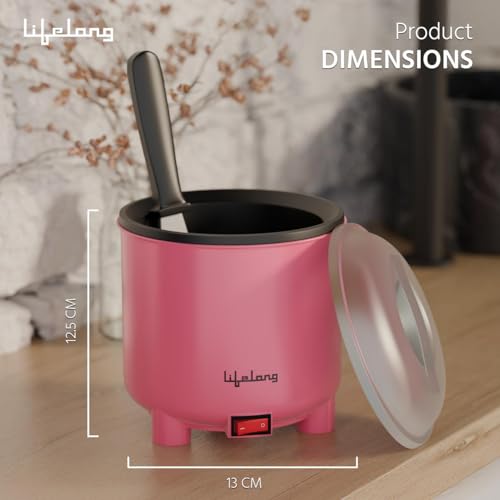 Image of Lifelong Wax Heater with Wax Applicator Spatula for Waxing for Women | One Touch Operation Wax Heater Machine for Smooth Hair Removal | Quick & Easy Heating | for All Types of Wax,1 Count