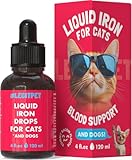 Liquid Iron Supplement for Cats & Dogs B12 + B-Complex + Probiotics Liquid Iron Vitamin Drops for Anemia & Low Energy Promotes Red Blood Cell Health All Ages & Breeds Bacon Flavor 4 oz