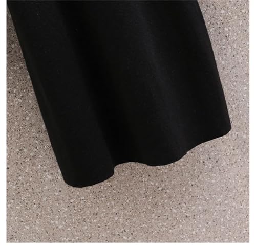 Women's Splicing Knitt Dress Straight Short Jumper Crew Neck Long Sleeve Office Sweater Dresses4