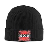 DRUXHALIF Gorros de Punto con Bandera de Ámsterdam, Gorros de Punto KPOP Sombreros de topete para Adultos Uni Color Regalo Idea de Regalo