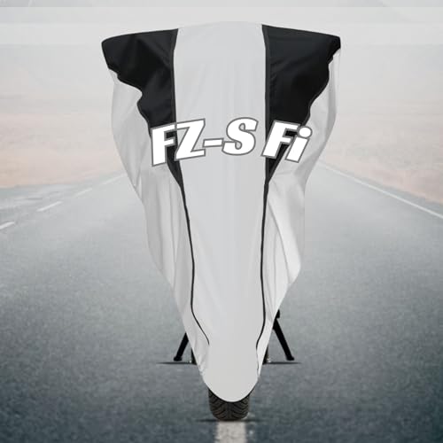 Image of Motorcycle Bike Body Cover for Outdoor Use - Heavy Fabric Water Resistant Two Wheeler Cover with UV, Dust & Rain Protection Compatible for FZ-S Fi