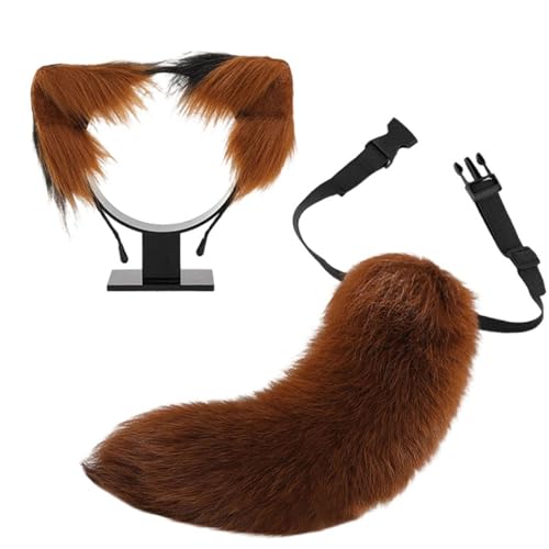 Oreilles d'animaux et queue de renard confortables qui ne glissent pas