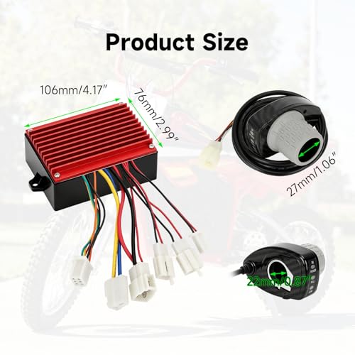 Image of MX500 Controller and Throttle Compatible with Razor MX650 SX500 McGrath Dirt Rocket Bike, 36V Control Module for RSF650 Electric Dirt Bike Motocross EcoSmart Scooter Parts Twist Throttle Grips