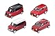 TomyTEC 323679 Car-Collection, 4X Honda/Suzuki, rot 1:150 Spur N