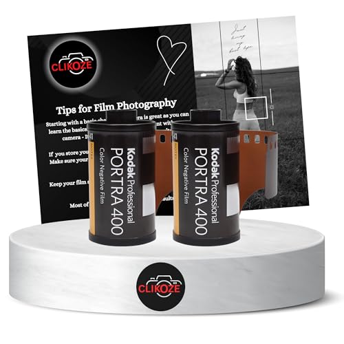 Kodak Portra 400 Colour Negative Film Bundle - 35mm, 36 Exposures x2, Includes Photography Tips Card
