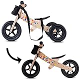 laufrad 20 zoll steckachse WEITERE DETAILS - Sitzhöhe: 34-49cm, Alter: 24+ Monate, mit Lenkertasche, zwei Farbeditionen: Samoa Black oder Cubic Black, 2in1 Holzdreirad und Kinder Fahrrad