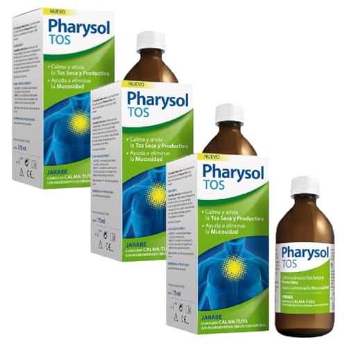 Pack de x3 | Pharysol Tos, xarope para a tosse, complexo de extratos vegetais com plantago maior, malva, violeta tricolor e alcaçuz