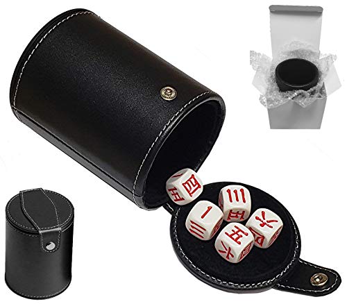 Juego de tazas de dados Cyber-Deals con compartimento y 5 dados