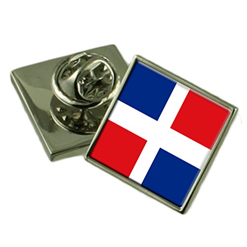 República Dominicana insignia de solapa en cuadro personalizado con grabado heráldico