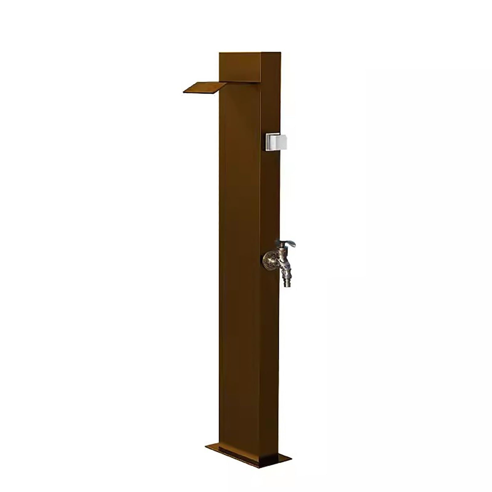 ZYCHSJXA Stainless Steel Freestanding Outdoor Faucet Column, Garden Water Spigot Dispenser for Courtyard Villa, Red Copper Design, Ideal & Patio Use