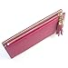 Valentoria Womens Wallet Cute Elegant Long Slim Card Holder Case Minimalist Coin Purse Thin Tassels Zip Clutch Wallets for Girls Ladies