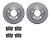 Dynamic Friction Company Rear Brake Rotors with 5000 Euro Ceramic Brake Pads 6602-74070