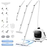 Steamer Cleaning or Floors, Cars, Furniture, Tiles, Kitchen, Bathroom, Grout and More, Multipurpose Steam Cleaners for Home, 230°F Detachable Handheld Steamer for Cleaning, 22-Piece Kit Include