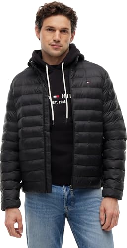 Tommy Hilfiger CORE PACKABLE RECYCLED JACKET MW0MW39990 Altre Giacche, Nero, XS, Nero (Nero), XS