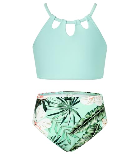GRACE KARIN Teen Girls Swimsuits Size 8 Two Piece Bikini Sets Bathing Suit Girl' Swimwear Green — view 6