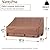 NettyPro Patio Sofa Couch Cover, Waterproof 600D Heavy Duty Outdoor Furniture 3 Seater Bench Cover, 88" Wx 38" Dx 35" H, Brown