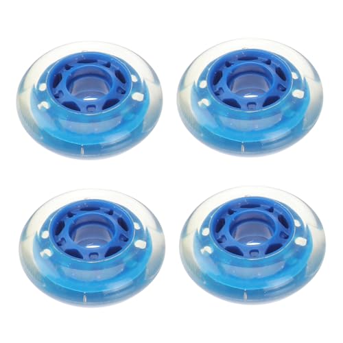 TOBBOMEY 70mm Pu High Elastic Roller Skate Wheels Replacement for Skating Shoes Decorative and Comfortable Flashing for Roller Skates