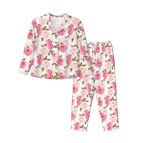 Pyjama à manches longues femmes imprimé floral fin de journée