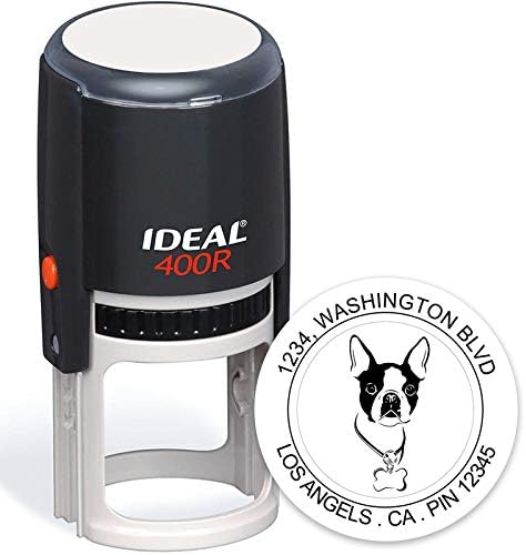 Miniatura 8 de Sello de dirección autoentintado, sello de goma redondo personalizado, con monograma, sello de dirección personalizado, sello de dirección