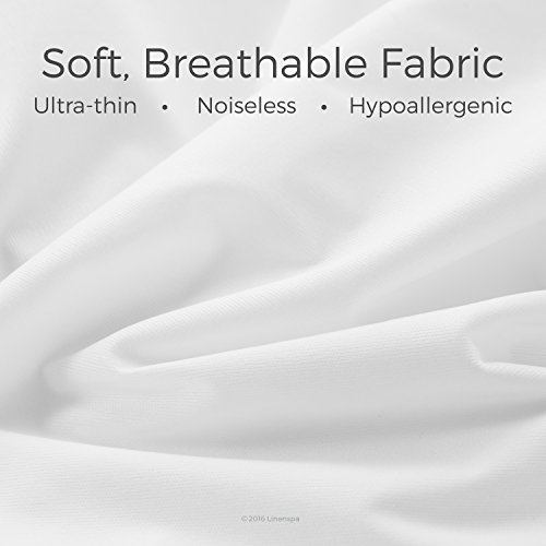 Linenspa Waterproof Pillow Protector - Premium Smooth Fabric - Standard Pillow Protector White - Thumbnail 5