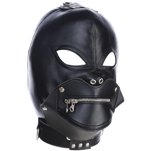 Masque de bondage résistant avec doublure peluche pour confort absolu