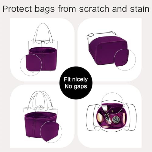 Image of Fits for Picotin Bag Insert Organizer For Hermes(18,DarkMagenta)