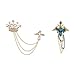 Produktbild Huture 2 Stück Herren Brosche Anstecknadel Broschen Metallclip Blusen Clips Schal Zubehör Clip Nadeln Gold Krone-Blauer Diamant Kristall Vintage Clips Mode Schmuck Abzeichen Corsage für Damen