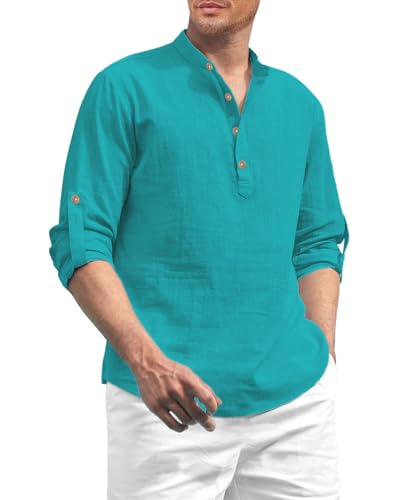 Image of Vida Loca Men Solid Cotton Blend Straight Kurta Shirt