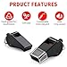 SPORTIC Whistle，3 Pack Durable Plastic Whistles with Lanyards – Loud Crisp Sound for Coaches, Referees, Training, Emergencies, and Outdoor Activities